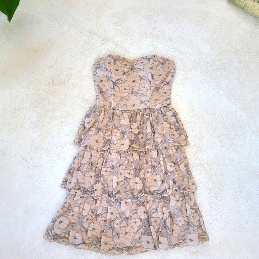 Ruffle Strapless Dress